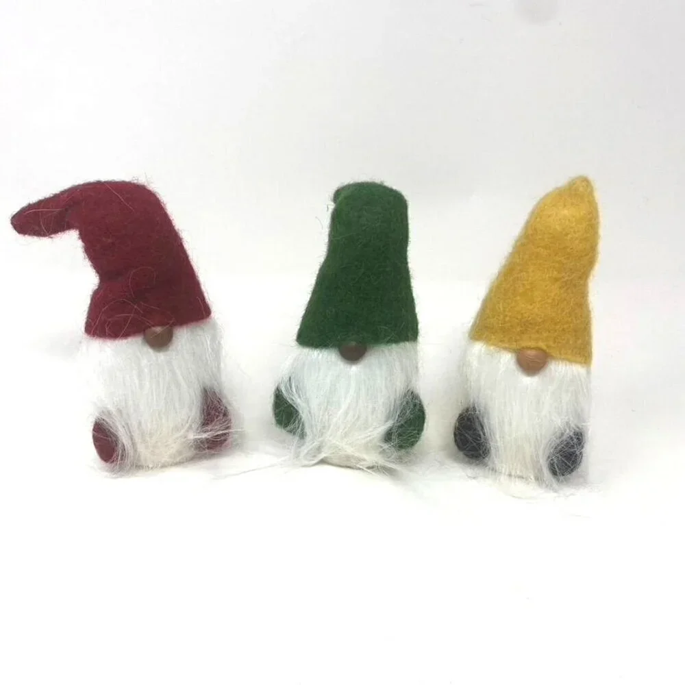 Target Wondershop 3 Gnome Decor Set Felted Holiday Tabletop Mantel